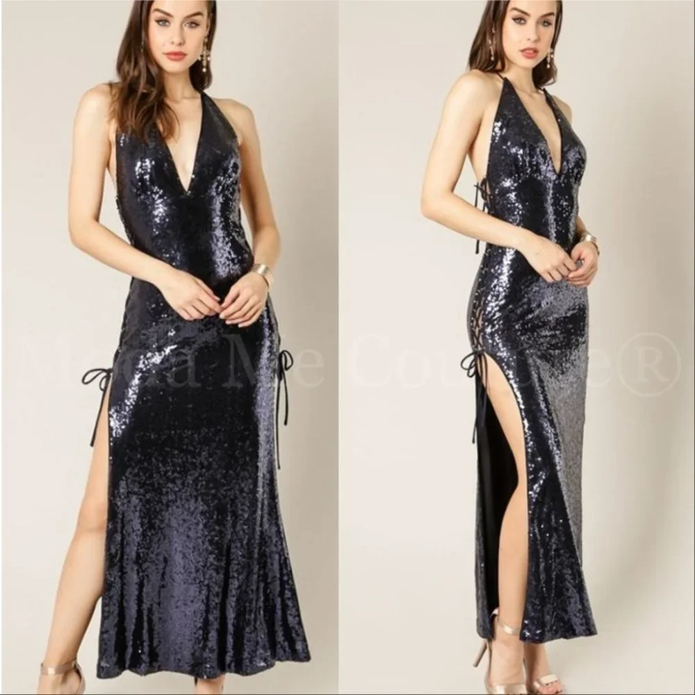 Blue Sequin Dress